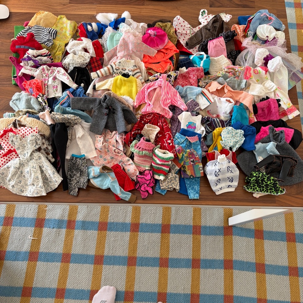 Huge lot of vintage Barbie doll clothes